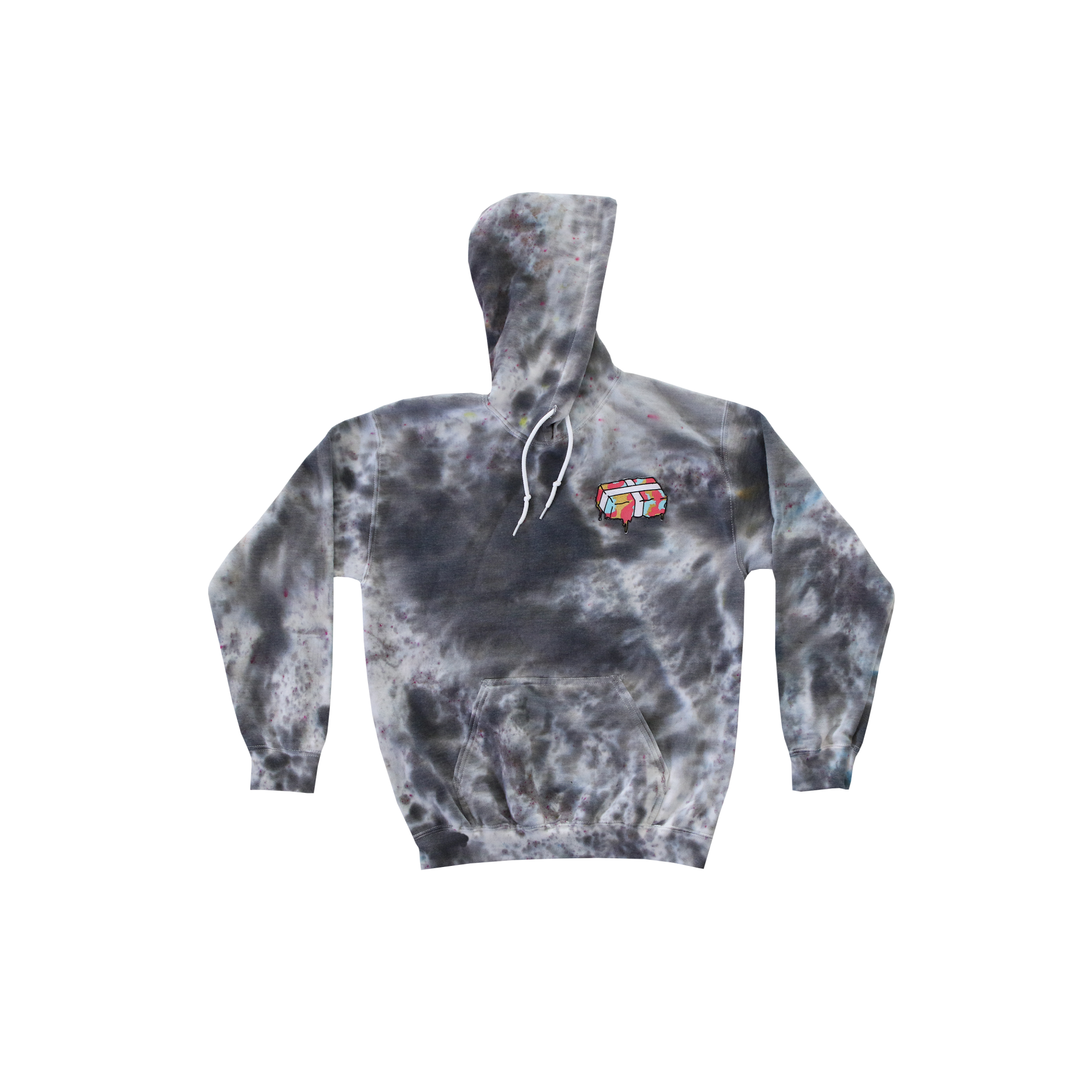 Grey & Black dyed hoodie - Art Dealrs