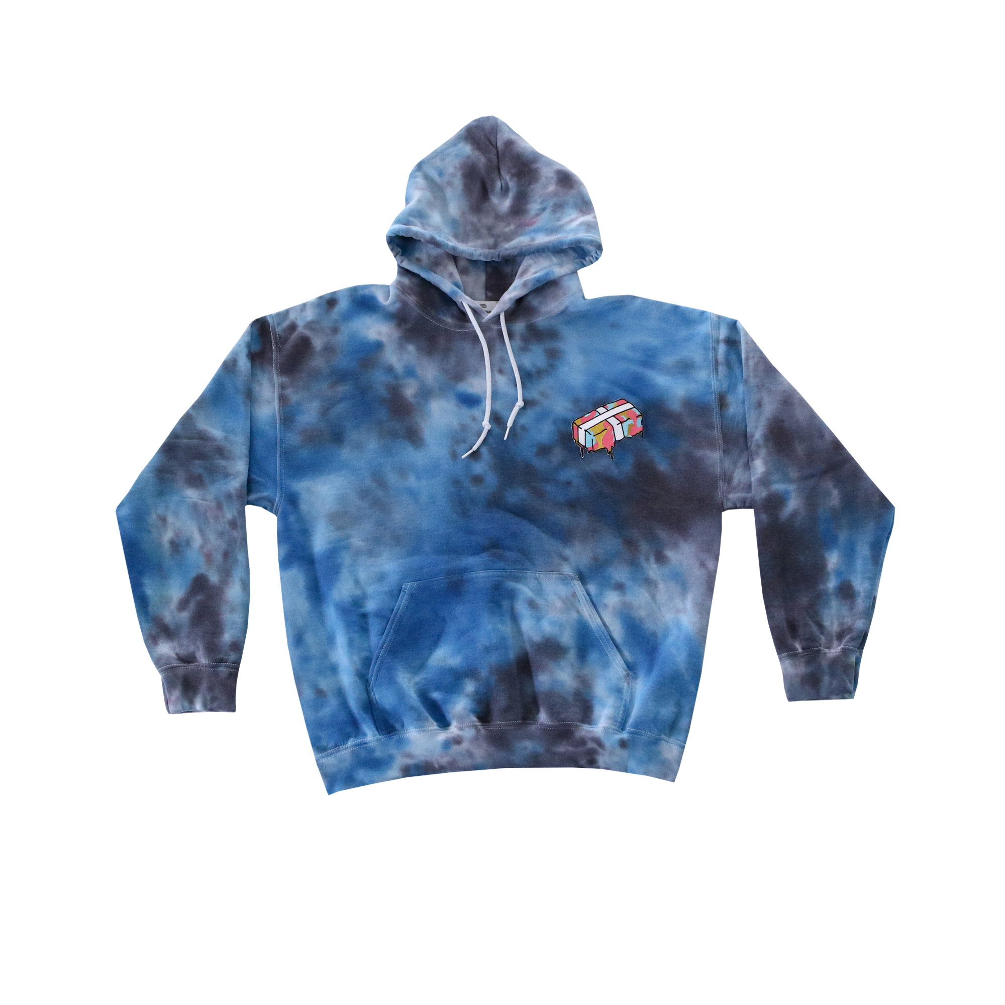 Blue & Black dyed hoodie - Art Dealrs