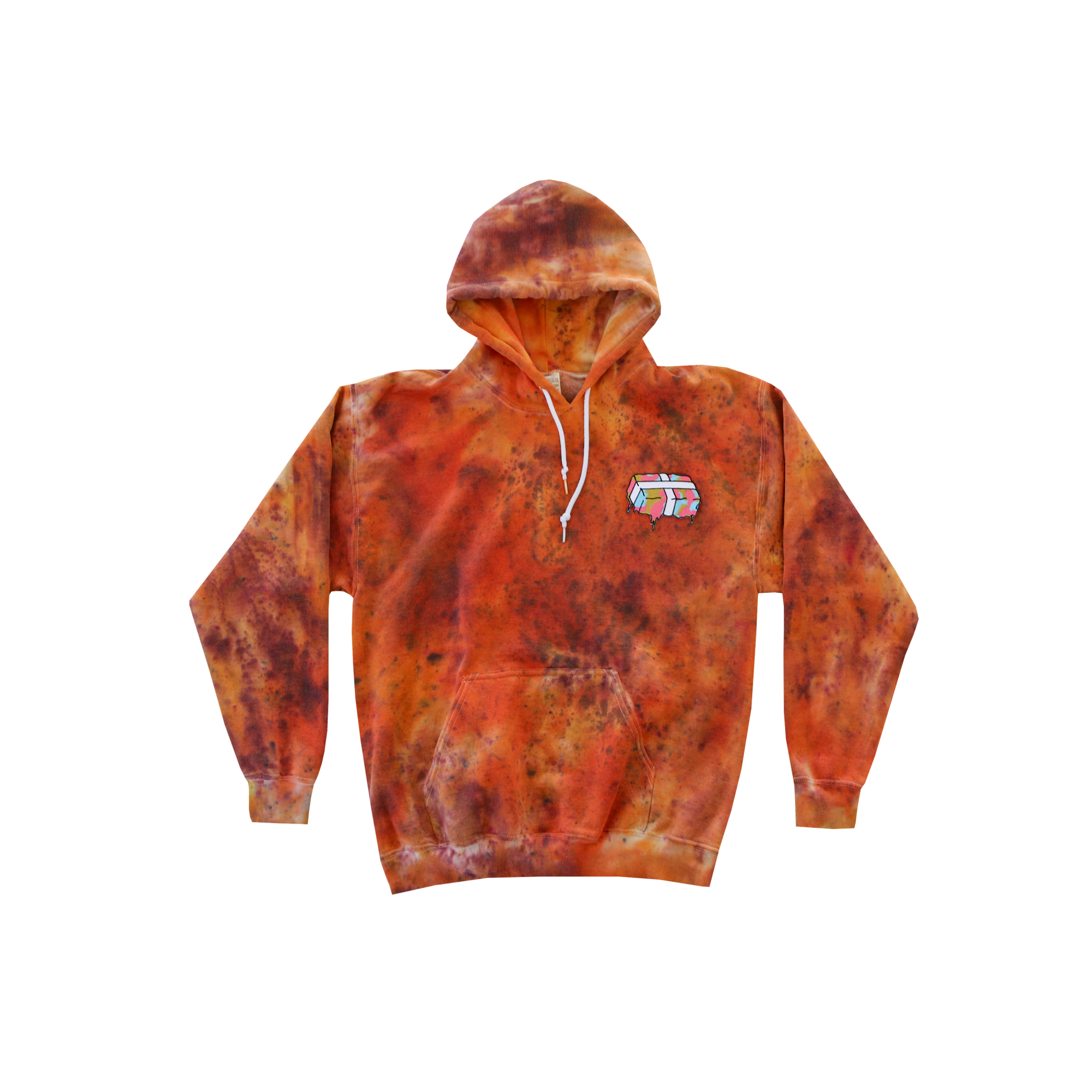 Orange dyed hoodie - Art Dealrs