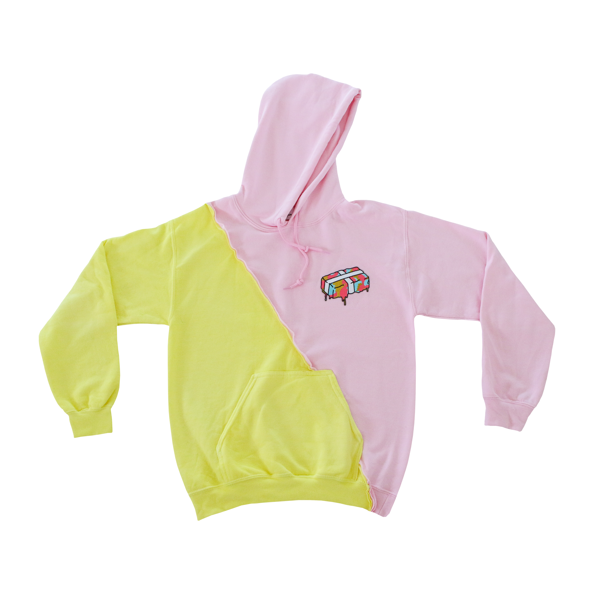 Split hoodie (Pink hood) - Art Dealrs