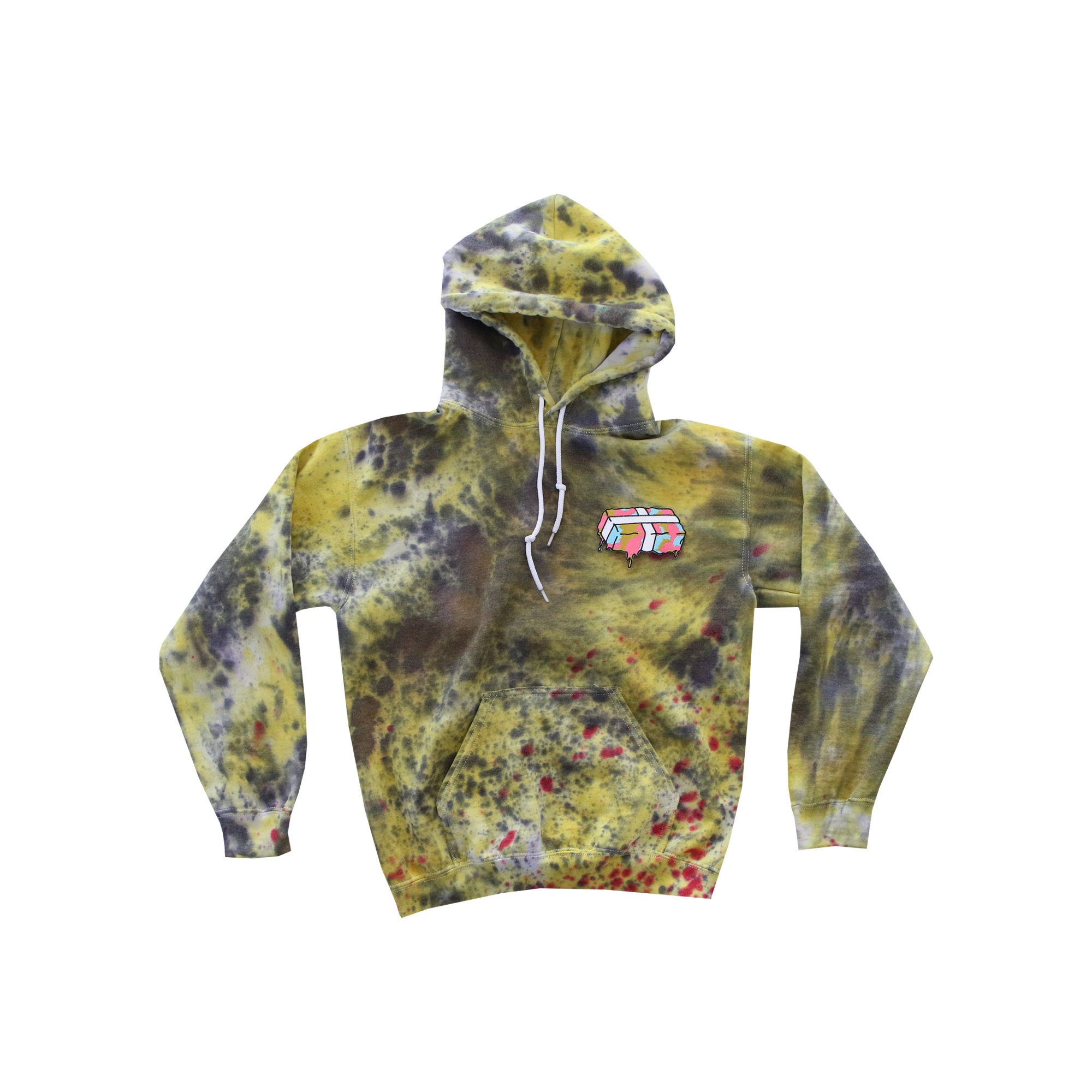 Yellow and black dyed Hoodie - Art Dealrs